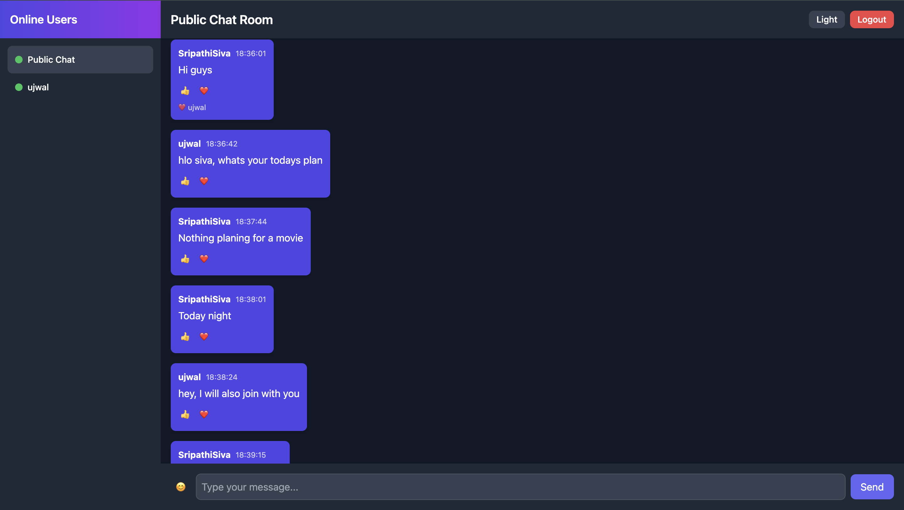 Chat Box Application